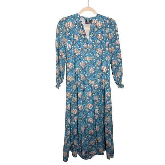 Madison Matthews Blue Folly Midi Dress Sz. XS - Picture 1 of 5